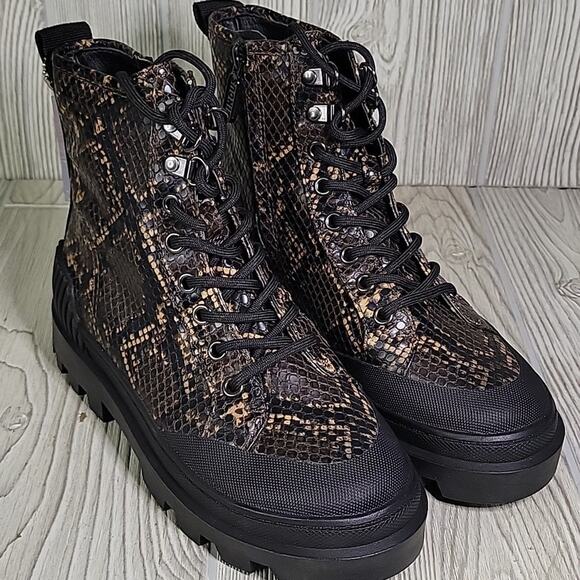 Circus by Sam Edelman Indy Combat Boot Snake Print Womens Size 5 NEW - Picture 10 of 13